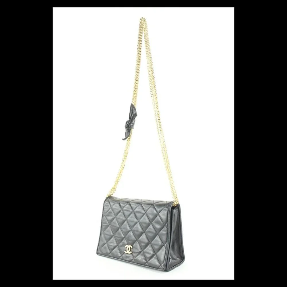 CHANEL black quilted